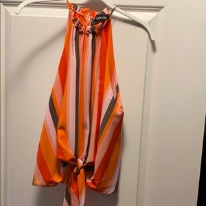 Striped halter tank